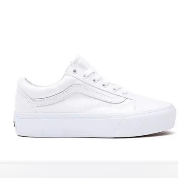 Brand NEW VANS Old Skool Women's Platform True White VN0A3B3UW00 - Picture 2 of 5